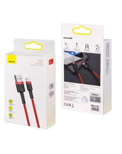 Кабель USB Lightning 2M 1 5A Cafule Cable красный CALKLF C09 IS792396 Baseus