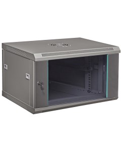 Шкаф 19 дюймов телекоммуникационный 6U серверный 600х450мм настенный серый C066045GWTW W&t