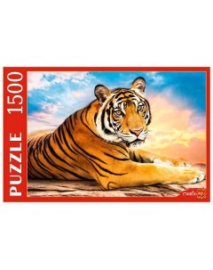 Пазлы Большой тигр на закате 1500 элементов Рыжий кот