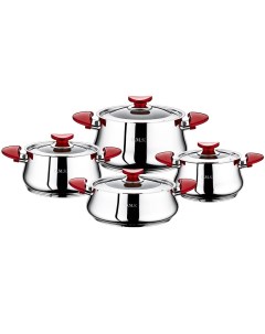 Набор кухонной посуды Нержавеющая сталь 8 предметов Красный O.m.s