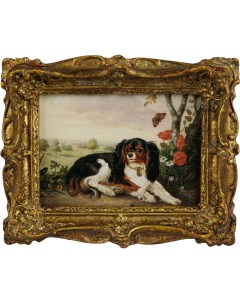 Картина прямоугольная Собака отдыхает на природе 11 x 2 x 14 см масло Гласар
