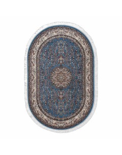 Ковер Abrishim Prestig овальный 80x150 см полипропилен голубой Sofia rugs