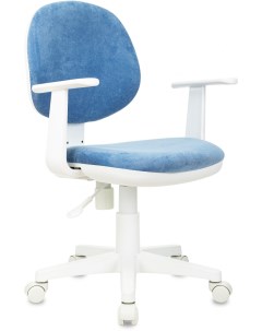 Кресло детское CH W356AXSN голубой Velvet 86 пластик белый Бюрократ