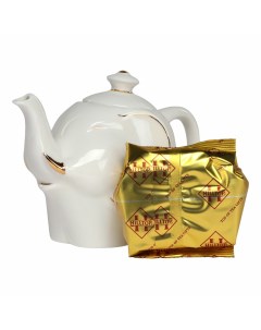 Чай черный Слон листовой с чайником 80 г Hilltop