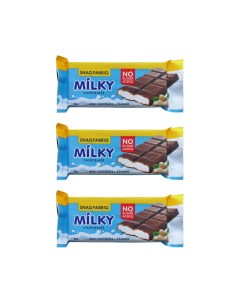 Батончик Шоколадный Milky с молочно ореховой пастой 55 г х 3 шт Snaq fabriq