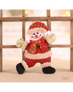Елочная игрушка Снеговик новогодний NM XR 01 1 шт разноцветный Kict