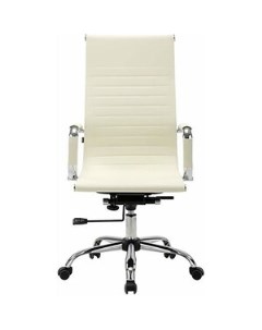 Кресло офисное Energy EX 509 рециклированная кожа хром бежевое 531166 Brabix