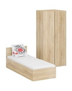 Комплект мебели Стандарт кровать 80х200 шкаф угловой 81 2х81 2х200 дуб сонома 1024331 Свк