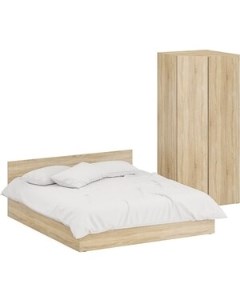 Комплект мебели Стандарт кровать 180х200 шкаф угловой 81 2х81 2х200 дуб сонома 1024346 Свк