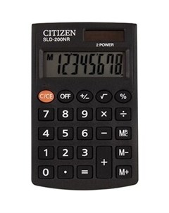 Калькулятор карманный SLD 200NR черный 8 разр Citizen