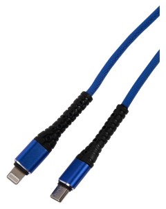 Дата кабель Type C Lightning 3А тканевая оплетка синий УТ000024528 Mobility