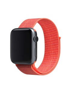 Ремешок нейлон для Apple watch 38 40 mm 4 Smoke pink Red line