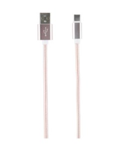 Дата кабель USB Type C 2 метра нейлоновая оплетка розовый УТ000014157 Red line