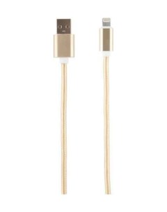 Дата кабель USB 8 pin для Apple 2 метра нейлоновая оплетка золотой УТ000014154 Red line