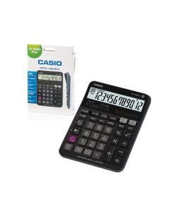 Калькулятор настольный DJ 120DPLUS W 192х144мм 12 разрядов двойное питание черный Casio