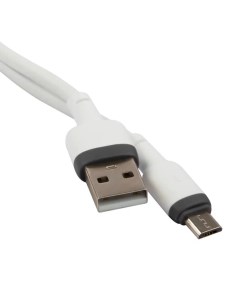 Дата Кабель Touch USB Micro USB liquid silicone усиленный коннектор PD до 3А белый Red line
