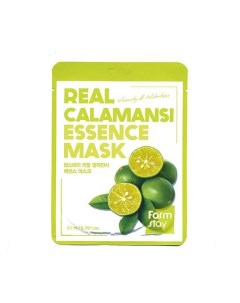 Маска для лица тканевая с экстрактом каламанси Real calamansi FarmStay 23мл Myungin cosmetics co., ltd