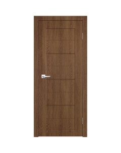 Дверь межкомнатная Тревизо глухая финиш бумага ламинация цвет дуб тернер коричневый 90x200 см Verda