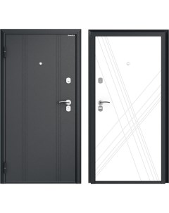 Дверь входная металлическая Оптим 88x205 см левая цвет белая графика Doorhan