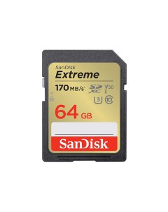 Карта памяти 64Gb Extreme SD UHS I SDSDXV2 064G GNCIN Sandisk