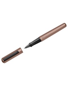 Ручка роллер Faber Castell Hexo черная 0 7 мм шестигранная бронзовый корпус 140585 Faber-castell