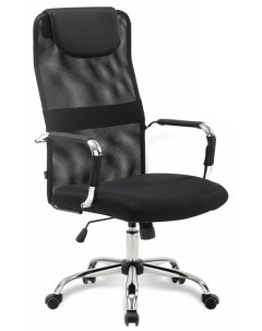 Кресло Fit EX 514 с подголовником хром черное 531949 Brabix