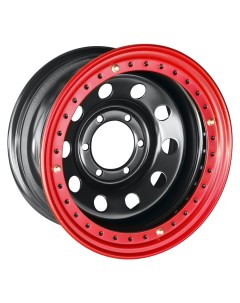 Штампованный диск Диск усиленный стальной черный с бедлоком красный 8x16 6 139 7 D110 ET 19 Черный Off-road wheels