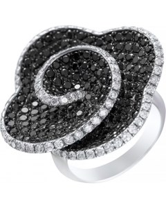 Кольцо с 304 бриллиантами из белого золота Джей ви
