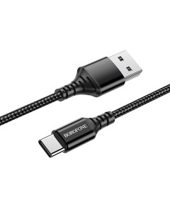 Кабель USB USB Type C 2 4A 1м черный Ultra bright BX54 133821 Borofone