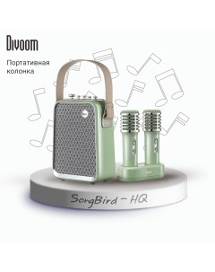 Портативная колонка SongBird HQ Mint микрофон 2 шт Divoom