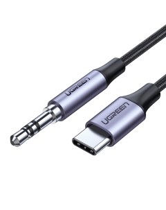 Кабель AV143 30633 USB C Audio Cable 3 5mm M M Aluminum Shell 1м темно серый Ugreen
