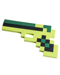 Пистолет игрушечный 8Бит Зелёный пиксельный 22см Pixel crew