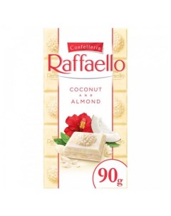 Шоколад белый с кокосом 90 г Raffaello