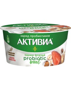 Продукт творожно йогуртный Probiotic Bowl с клубникой и миксом орехов 3 5 135 г Активиа