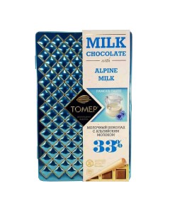 Шоколад С альпийским молоком молочный 33 90 г Томер