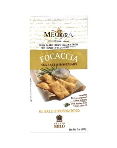Крекер Focaccia c морской солью и розмарином 200 г Meliora