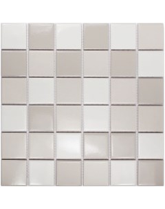 Мозаика Grey Mix Glossy серая керамическая 306х306х6 мм глянцевая Starmosaic
