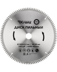 Диск пильный по дереву 305x32 30 мм 100 зубьев KR 92 0136 Kranz