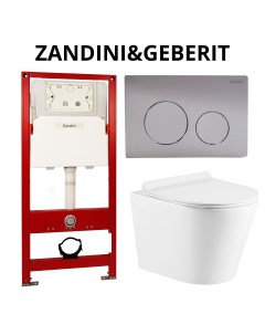 Комплект инсталляция система смыва Geberit унитаз подвесной Bahenberg Lasberg Zandini