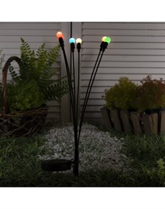 Садовый светильник на солнечной батарее Шарики 68 см 6 LED мульти Luazon lighting