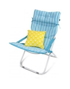 Кресло шезлонг HHK6 T бирюзовый со съемным матрасом и декоративной подушкой Nika