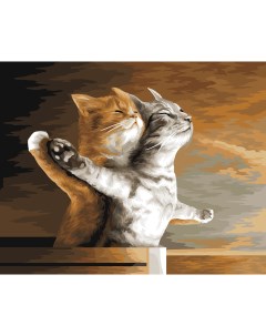 Картина по номерам 40х50 см Коты влюбленные Delart
