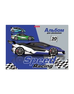 Альбом для рисования на клею Speed Racing А4 30 листов Erich krause