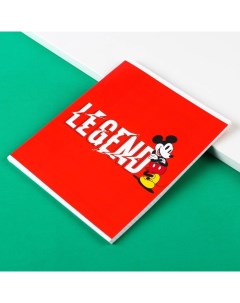 Тетрадь 48 листов в клетку картонная обложка Legend Микки Маус Disney