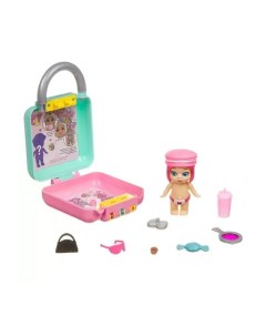 Игровой набор OLY Кукла в чемоданчике на кодовом замке во фруктово конфетной шапочке ВВ387 Bondibon