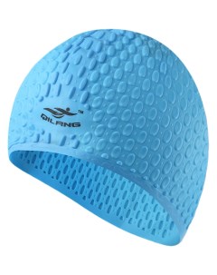 Шапочка для плавания силиконовая Bubble Cap голубая E41545 Sportex