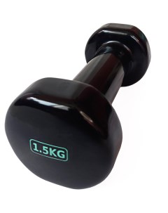 Гантель виниловая 1 5 кг черная HKDB115 1 5 Sportex