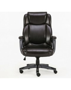Кресло офисное Favorite EX 577 пружинный блок рециклированная кожа коричневое Premium 531936 Brabix