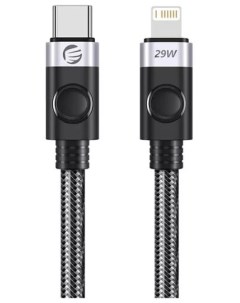 Кабель интерфейсный C2L 15 BK BP USB C m Lightning m 480 Мбит с 27 Вт 1 5 м черный серебристый Orico