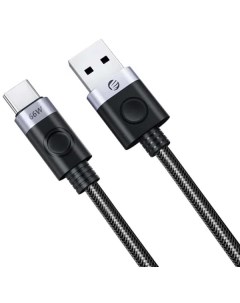 Кабель интерфейсный A2C 10 BK BP USB A 3 0 m USB C m 480 Мбит с PD 66 Вт 1 м черный серебристый Orico